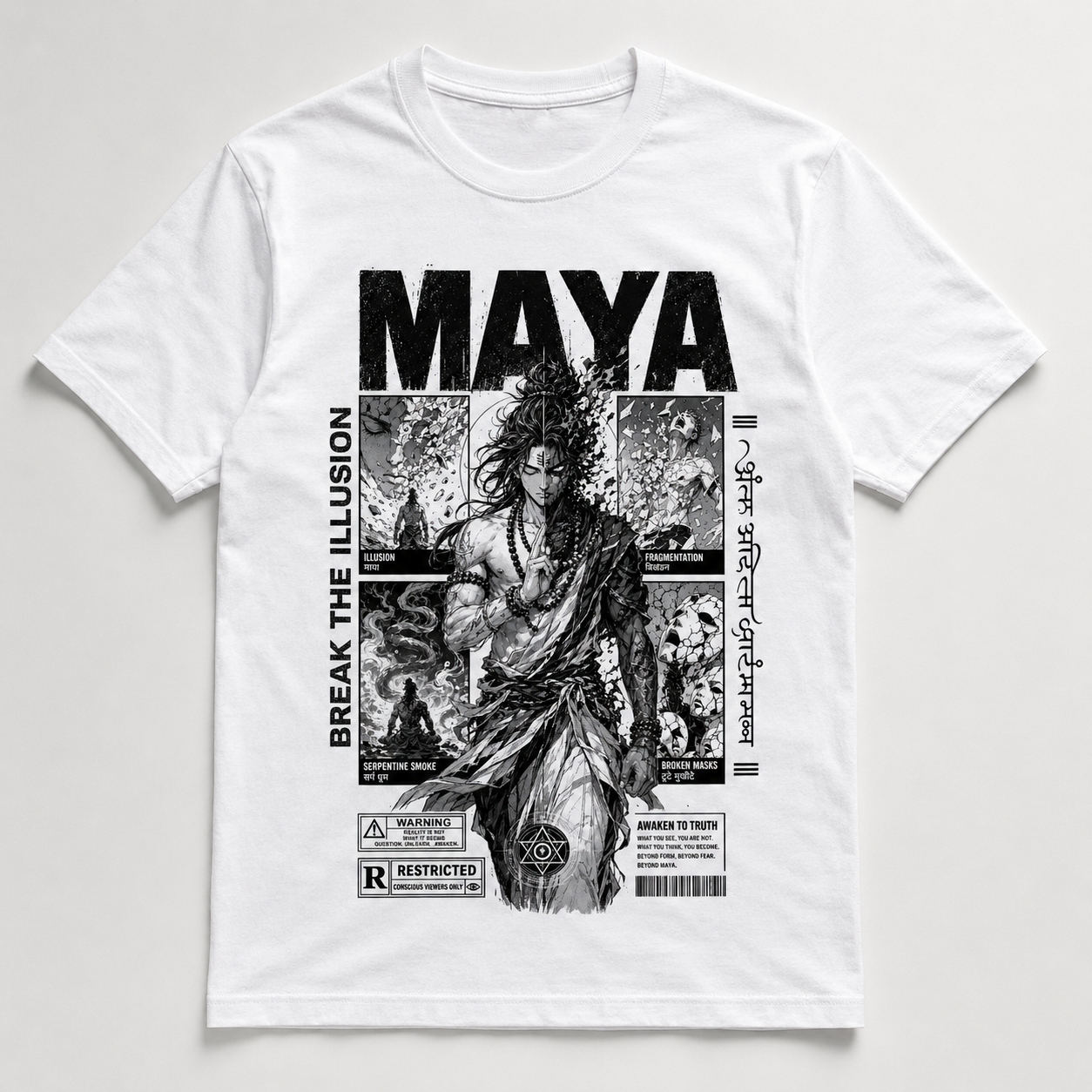 Maya Theme Cotton T-shirt